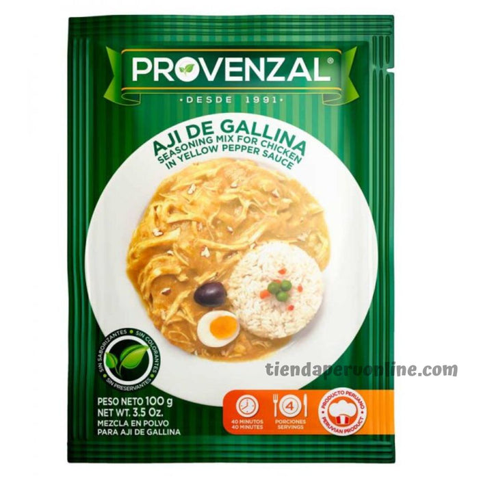 Ají de Gallina deshidratado Provenzal 100 g - Rinde 4 porciones
