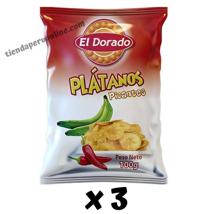 Platanitos picantes "El Dorado" Pack 3 x 100g