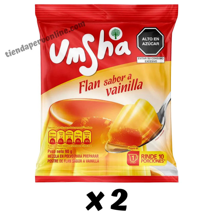Flan Vainilla Umsha Pack 2 x 90 g