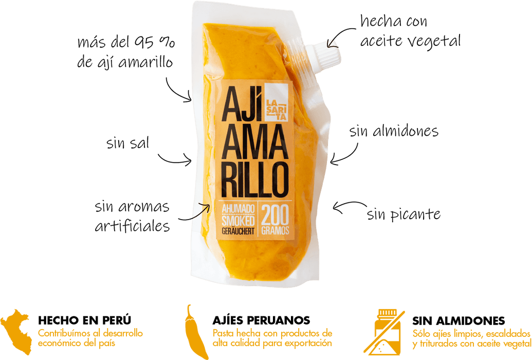 Pasta de Ají Amarillo Ahumado Sin Picante 200g "La Sarita"
