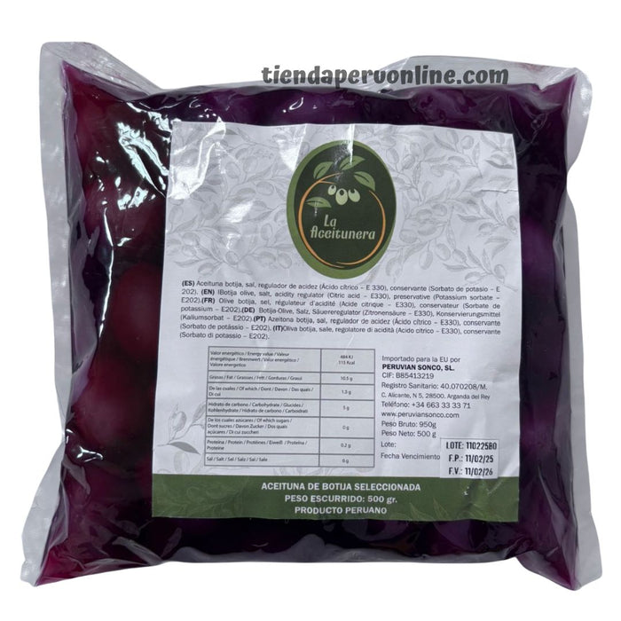 Aceituna Botija "La Aceitunera" 500 g