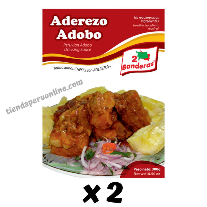 Aderezo Adobo "2 Banderas" Pack 2 x 100g