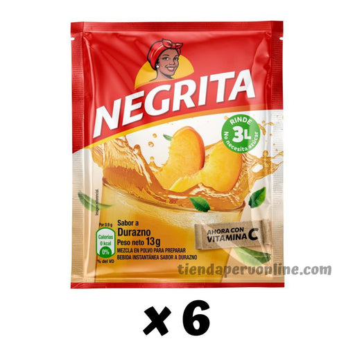 Refresco Durazno Negrita - Pack 6 x 13g