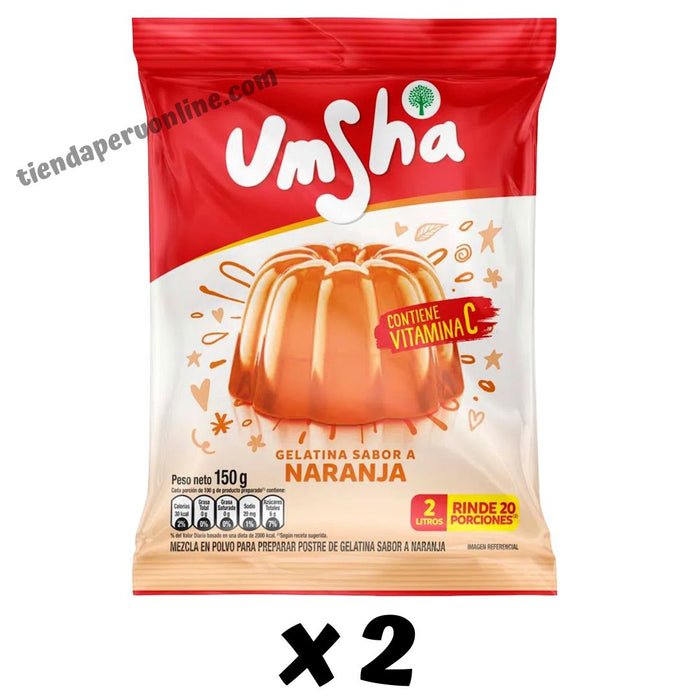 Gelatina Naranja Umsha Pack 2 x 150 g