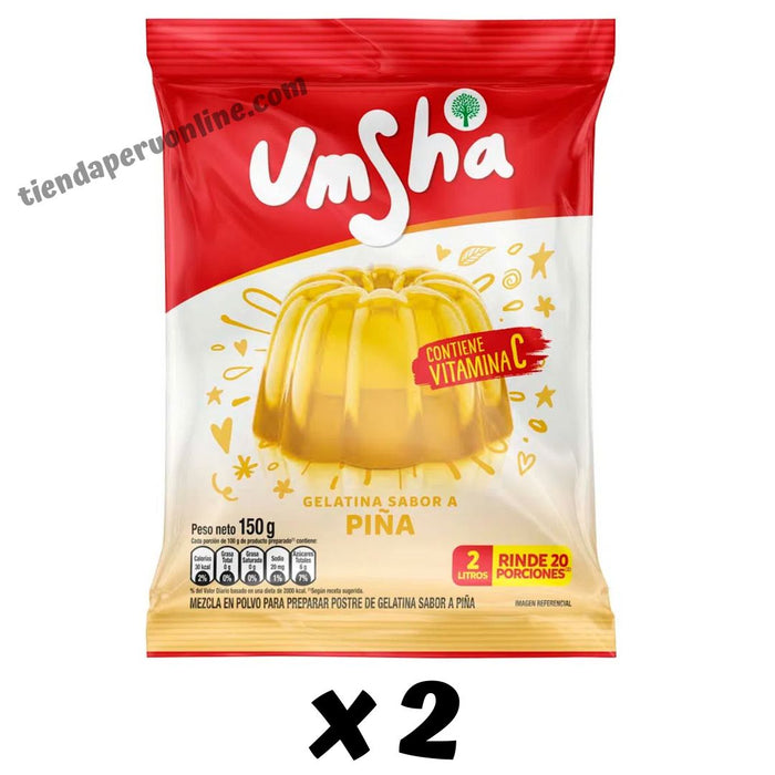 Gelatina Piña Umsha   Pack 2 x 120 g
