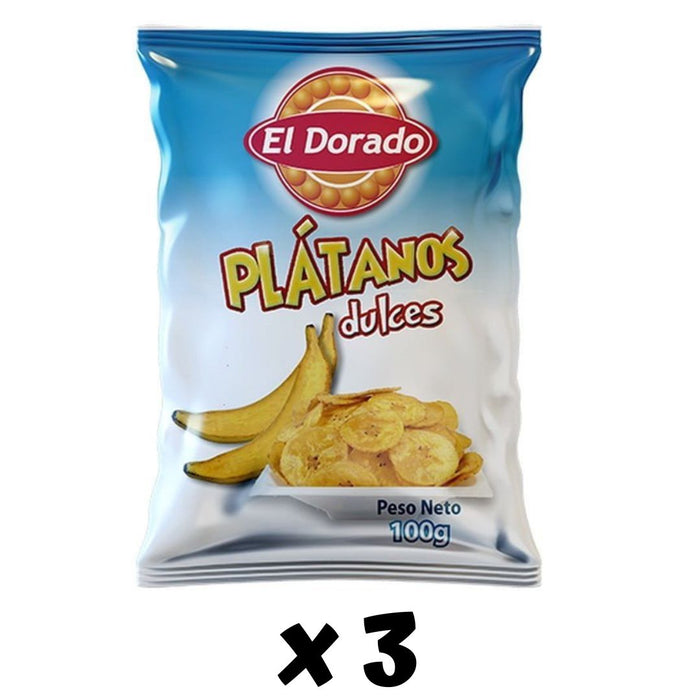 Platanitos dulce "El Dorado" Pack 3 x 100g