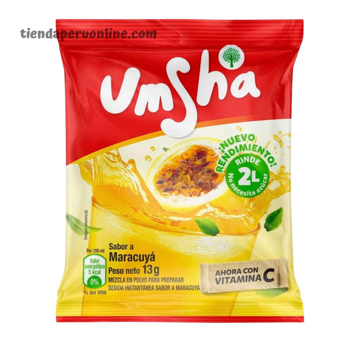 Refresco Maracuyá   "Umsha" 13g (Ex Negrita) rinde 2 litros