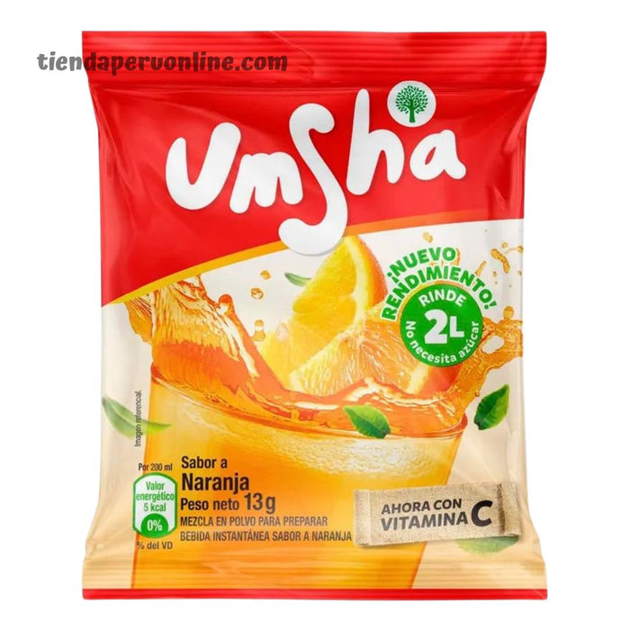 Refresco Naranja "Umsha" 13g (Ex Negrita) rinde 2 litros