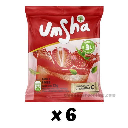 Refresco Fresa Umsha (Ex Negrita) Pack 6 x 13 g