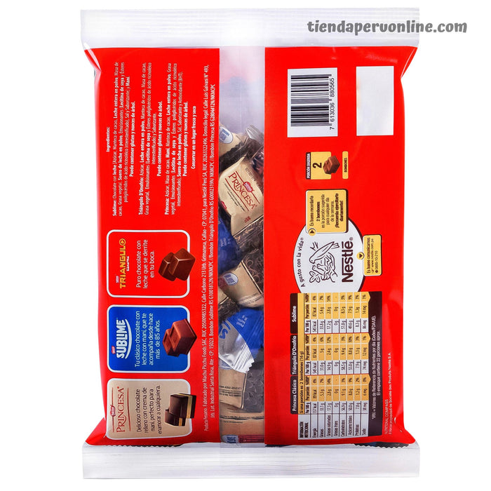 45 unidades de  surtidos princesa, triangulo y sublime 360 g Multipack Surtido