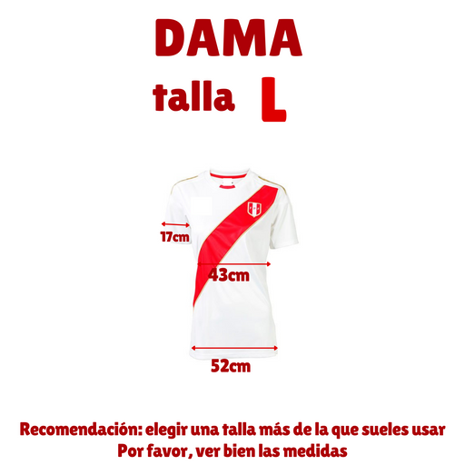 Camiseta de Fútbol selección Perú- Dama - Walon talla L