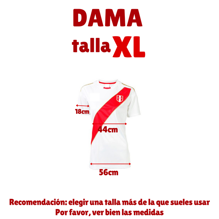 Camiseta de Fútbol selección Perú- Dama - Walon talla XL