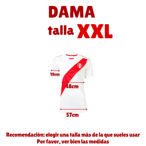 Camiseta de Fútbol selección Perú- Dama - Walon talla XXL
