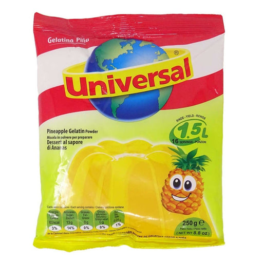 Gelatina Piña Universal 250 g- Rinde 1,5 litros